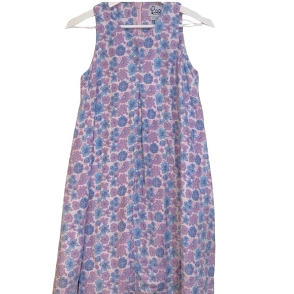 Lilly Pulitzer purple floral vintage dress size 4 cotton fabric - Picture 1 of 12